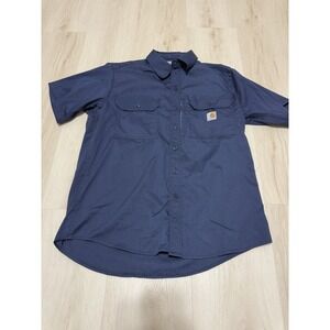 Men's Size Large Carhartt Workwear Short Sleeve Shirt - Navy